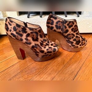 Christian Louboutin Leopard Print Platform Heels
